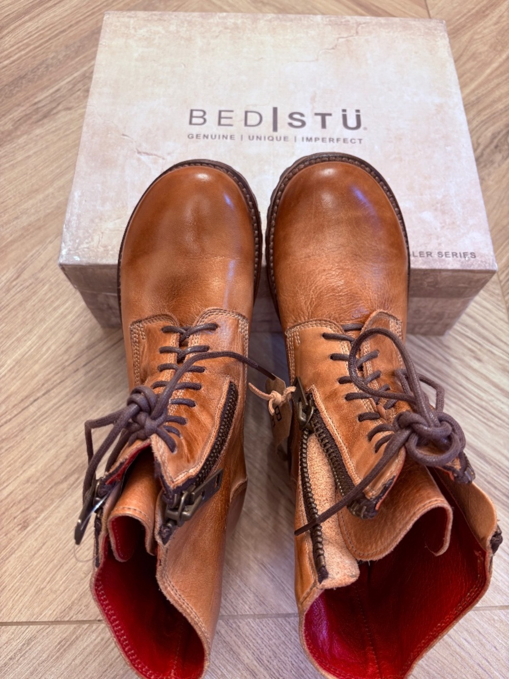 Authentic BedStu handmade leather boots, size 8, cobbler series, NWT